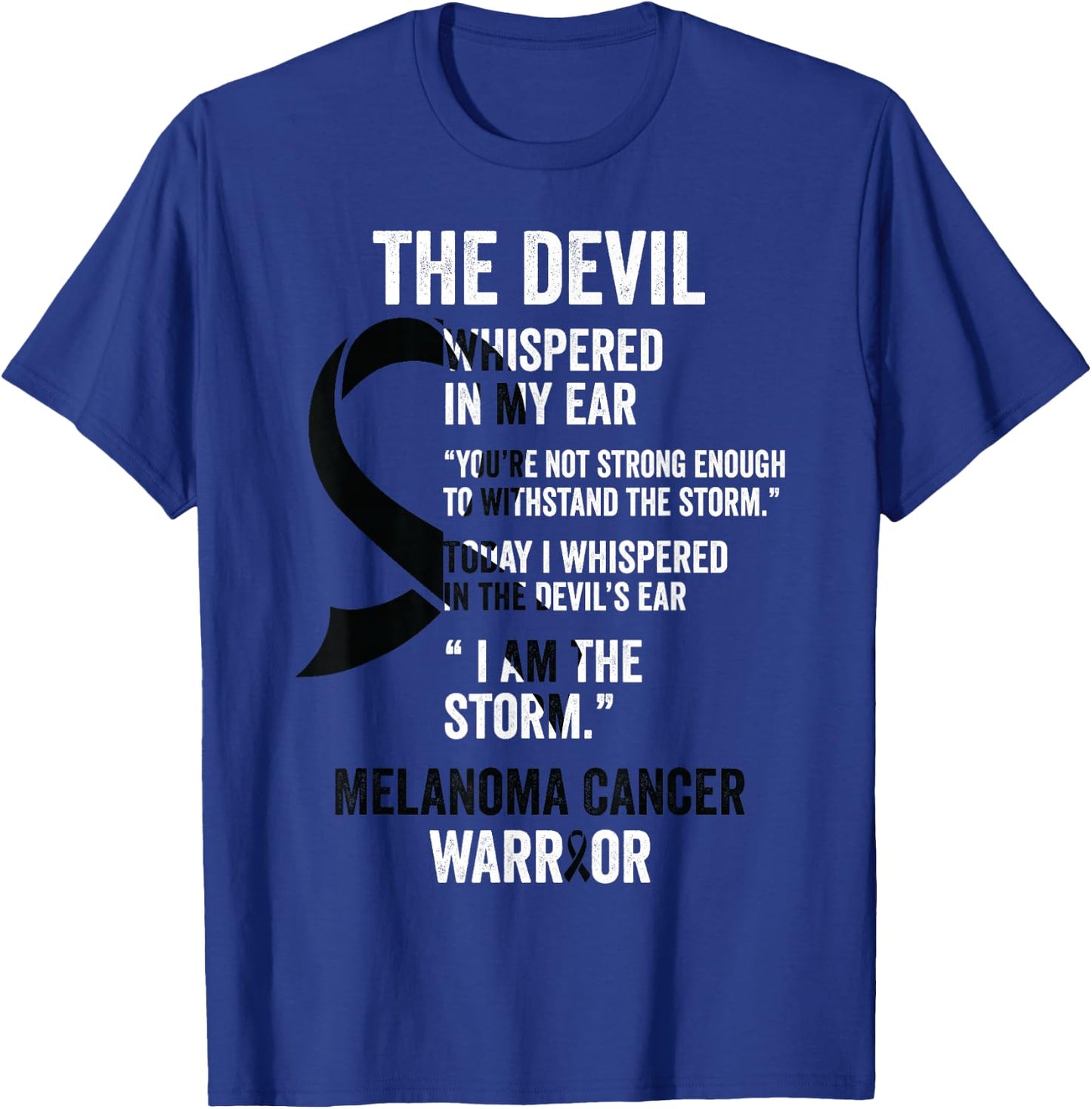 The Devil- Melanoma Cancer Awareness Support Ribbon T-Shirt - T-Shirt | Royal