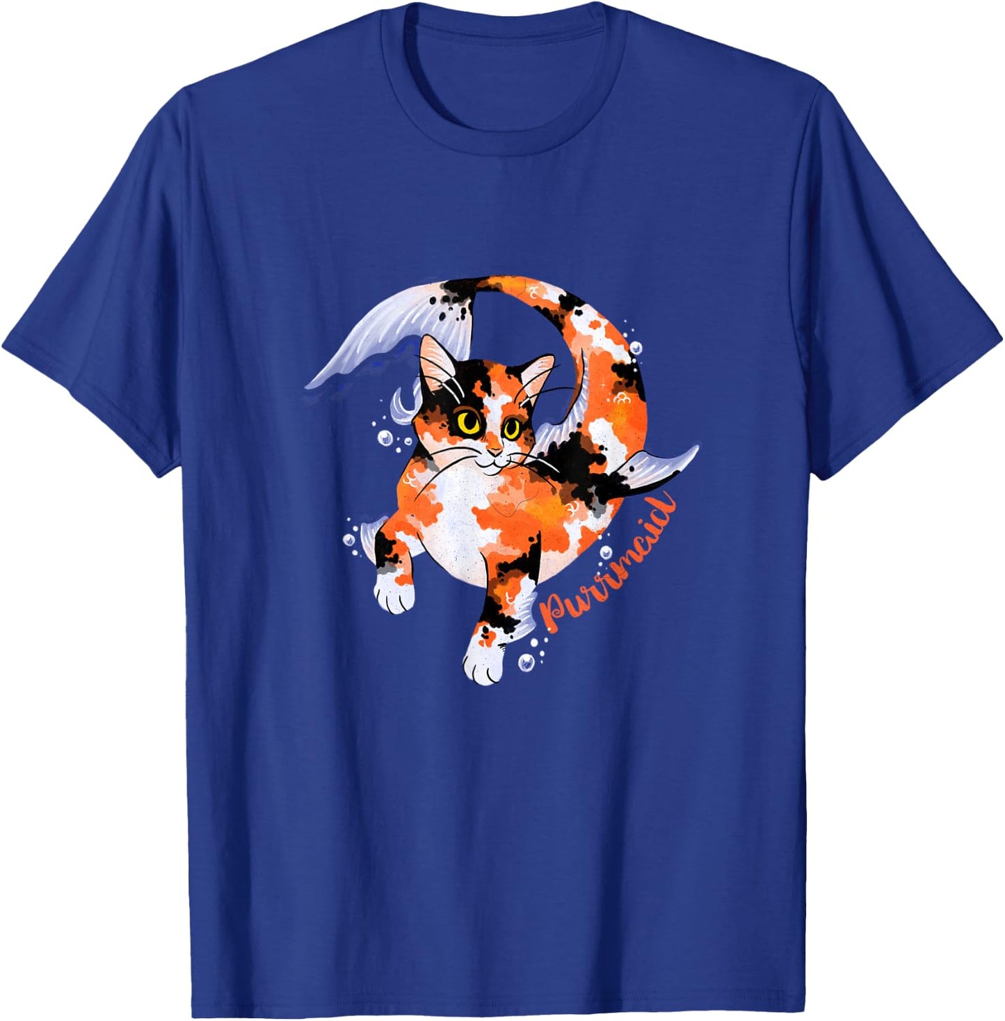 Purrmaid | Funny Mermaid Cat, Mermaiding Kitty T-Shirt - T-Shirt | Royal