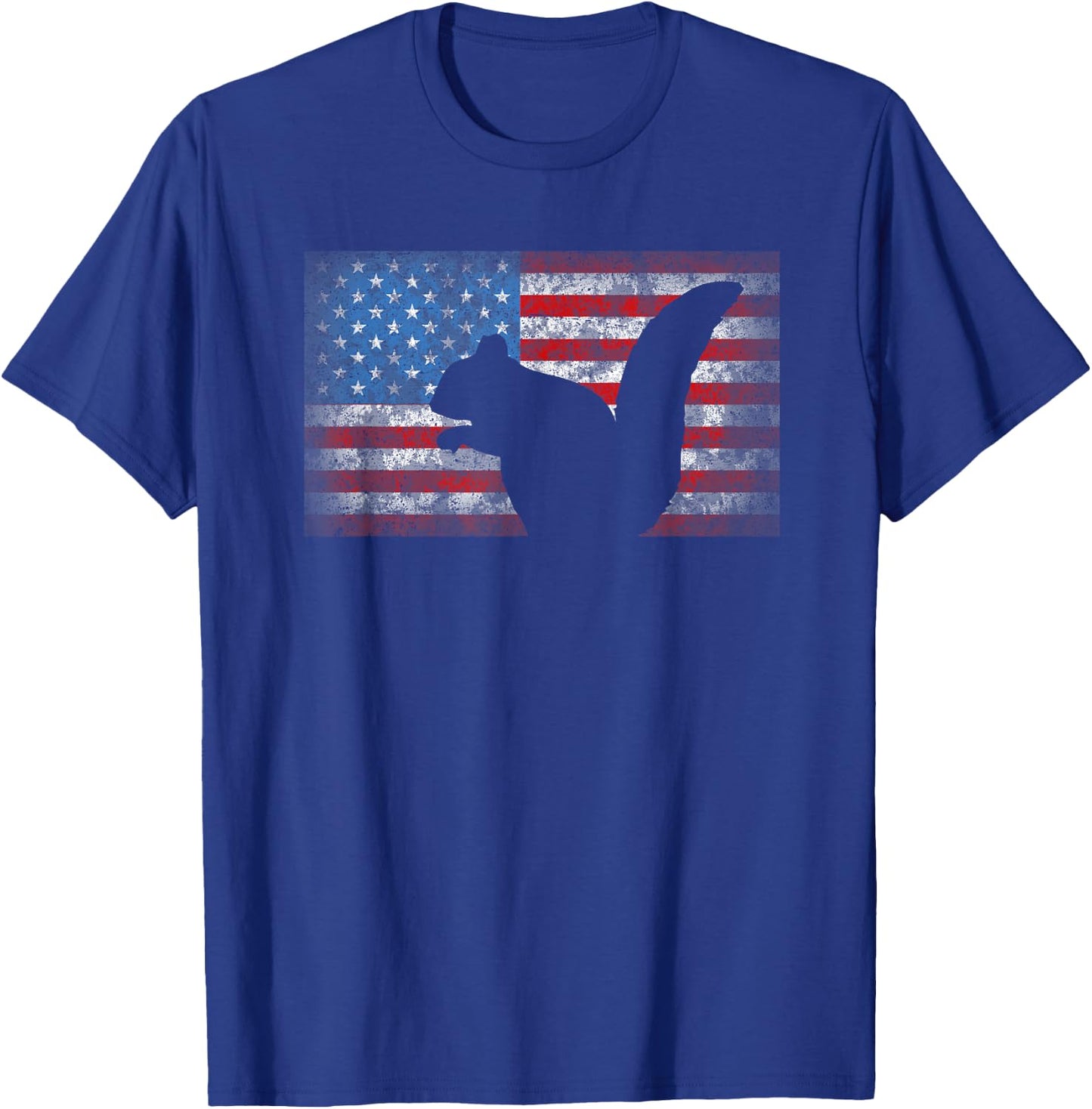 American Flag Squirrel Shirt 4th of July Animal Gift T-Shirt - T-Shirt | Royal