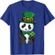 Panda Leprechaun Hat St Patricks Day Boys Girls Men Shamrock T-Shirt - T-Shirt | Royal