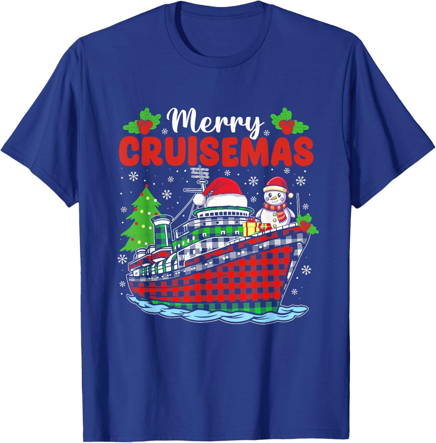 Merry Cruisemas Cruise Christmas Family Xmas Pajamas Holiday T-Shirt - T-Shirt | Royal