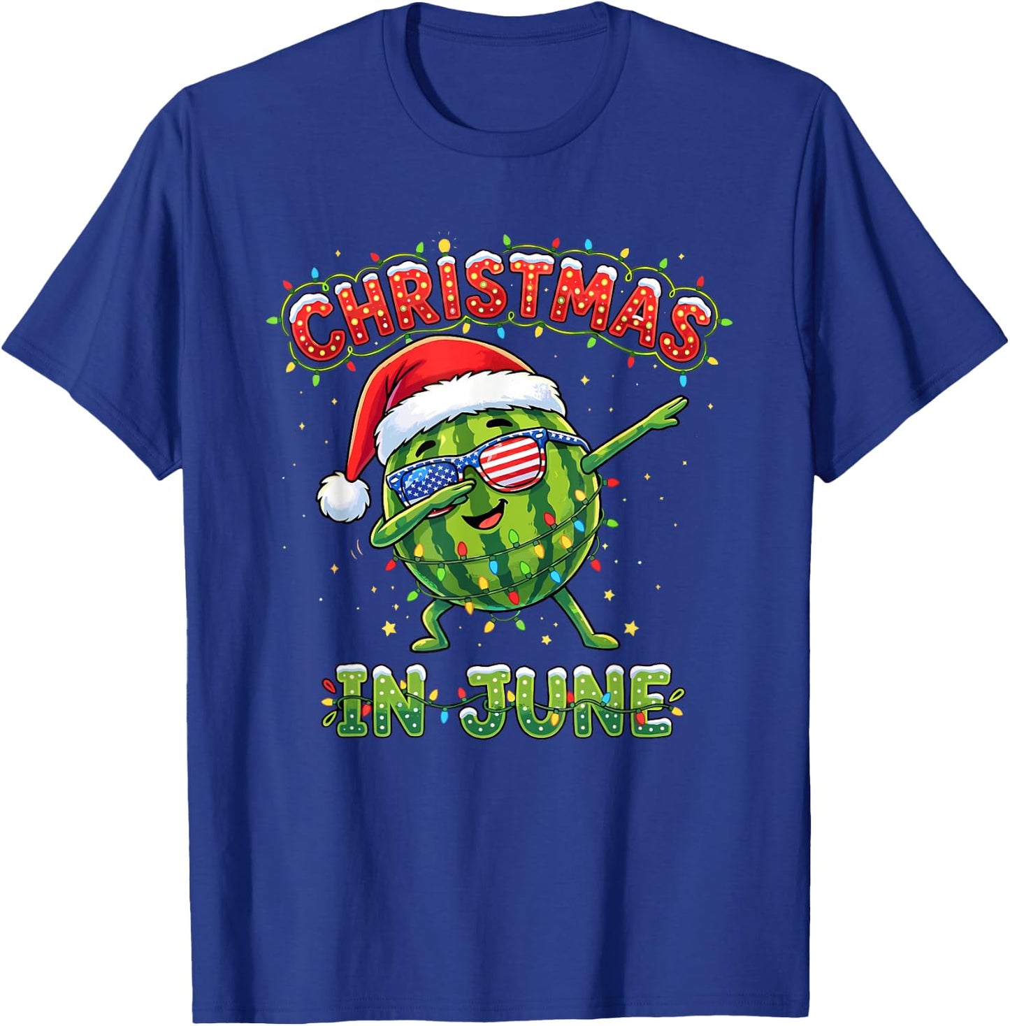 Christmas in June Summer Men Women Boys and Girls T-Shirt - T-Shirt | Royal