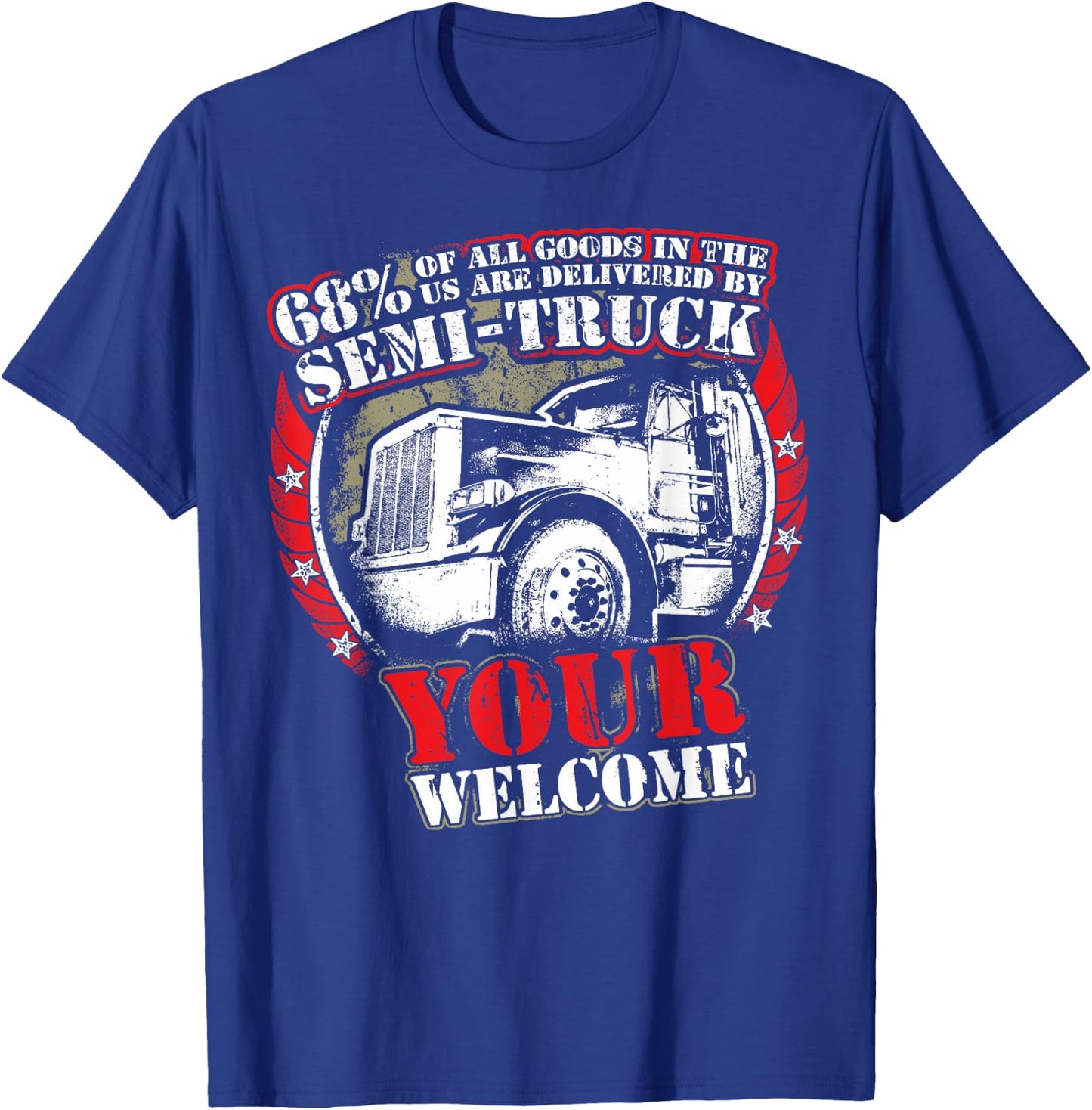 Semi Truck Driver Gift Professional Truckers T-Shirt - T-Shirt | Royal