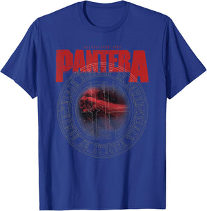 Pantera Official Vulgar Display of Power Circle Black -Adults Classic Fit Short Sleeve T-Shirt - T-Shirt | Royal