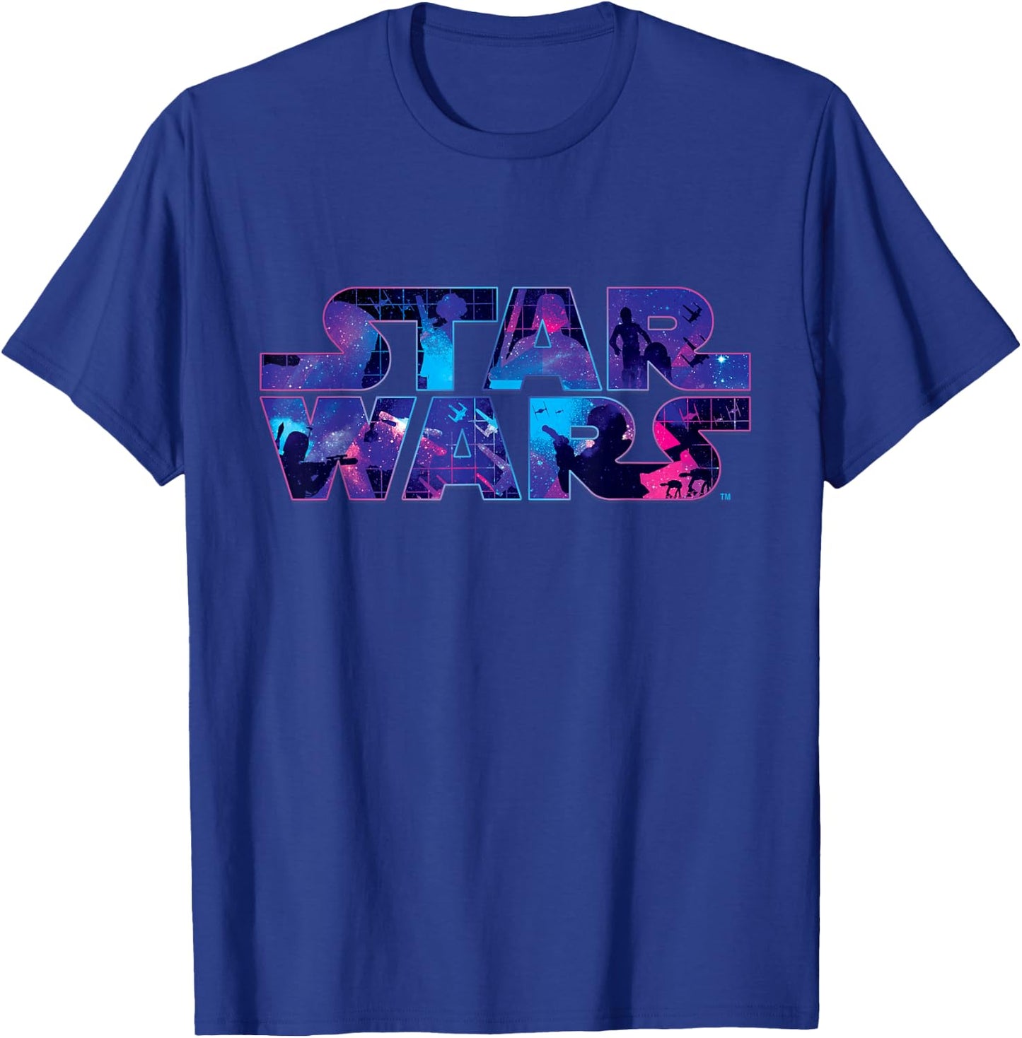 Star Wars Logo Retro 90s Galaxy T-Shirt - T-Shirt | Royal
