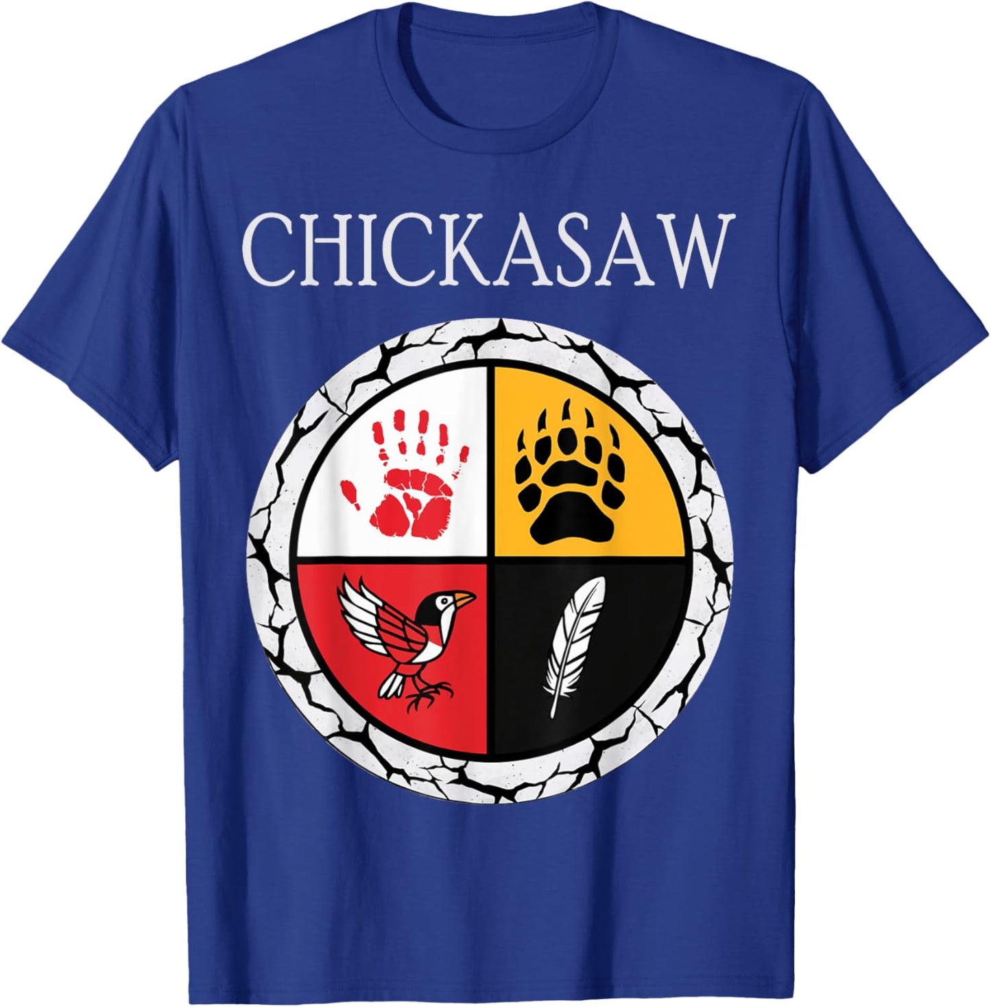 Chickasaw Tribe Native American Medicine Wheel T-Shirt - T-Shirt | Royal