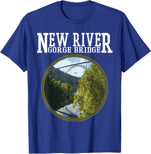 New River Gorge bridge West Virginia T-Shirt - T-Shirt | Royal