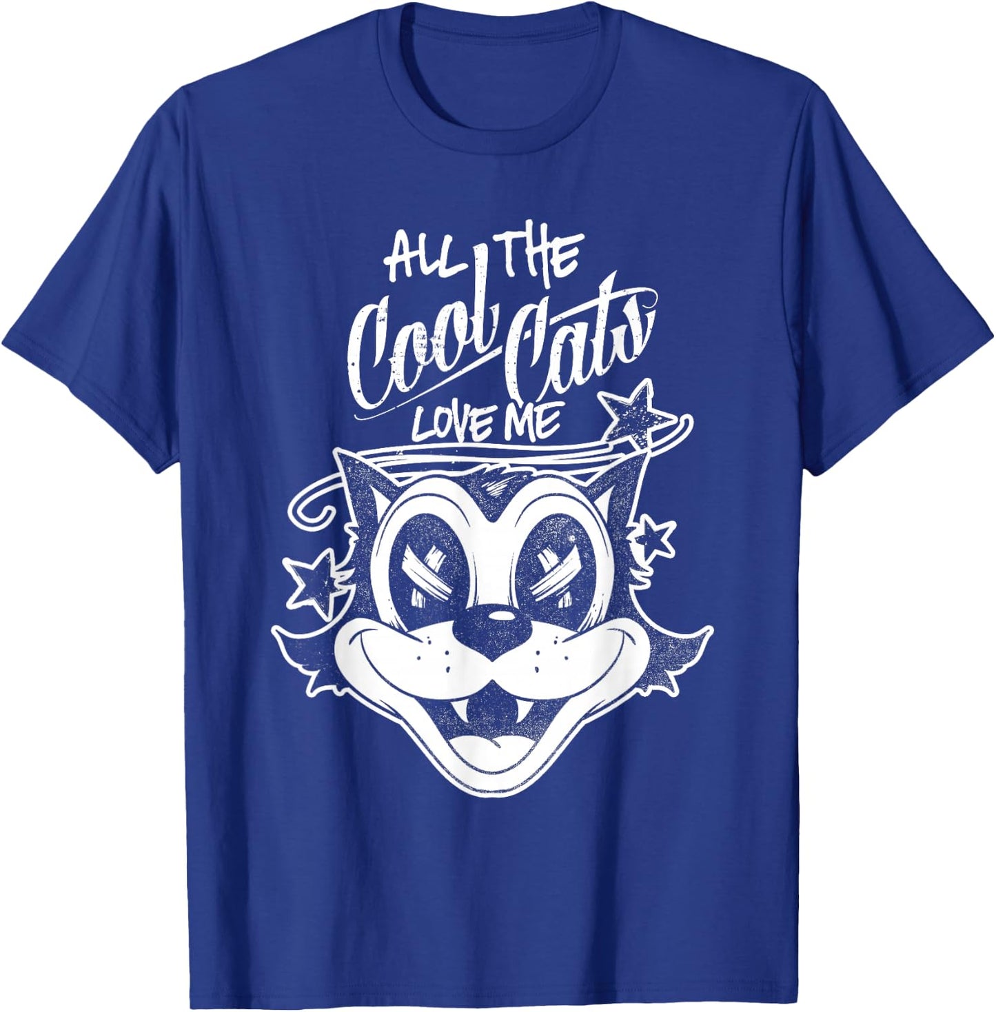 Rad Cool Cats Love Me Shirt - Retro Rockabilly Lowbrow T-Shirt - T-Shirt | Royal