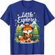 Little Explorer, Cute Fox Camping Hiking Children T-Shirt - T-Shirt | Royal