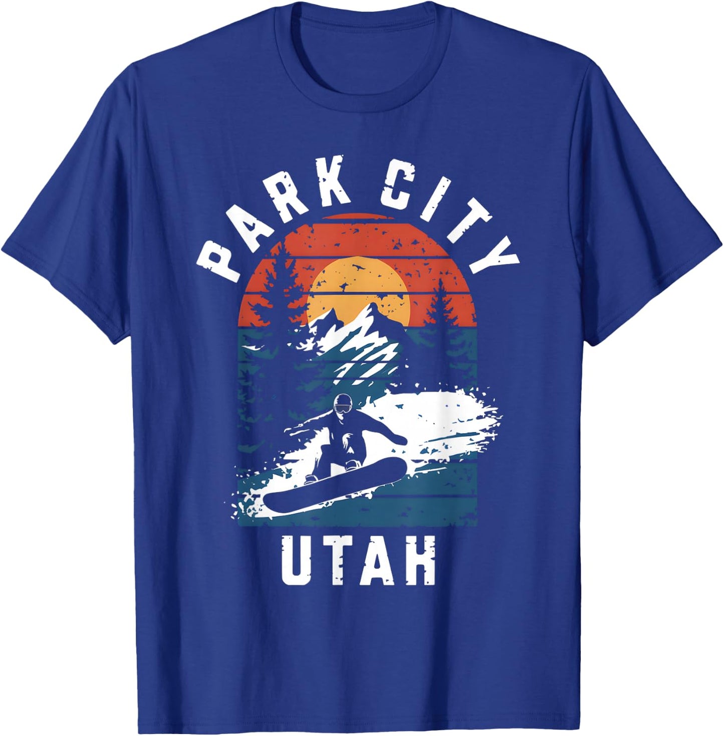 Park City Utah Snowboard Vintage Snowboarding Mountain T-Shirt - T-Shirt | Royal