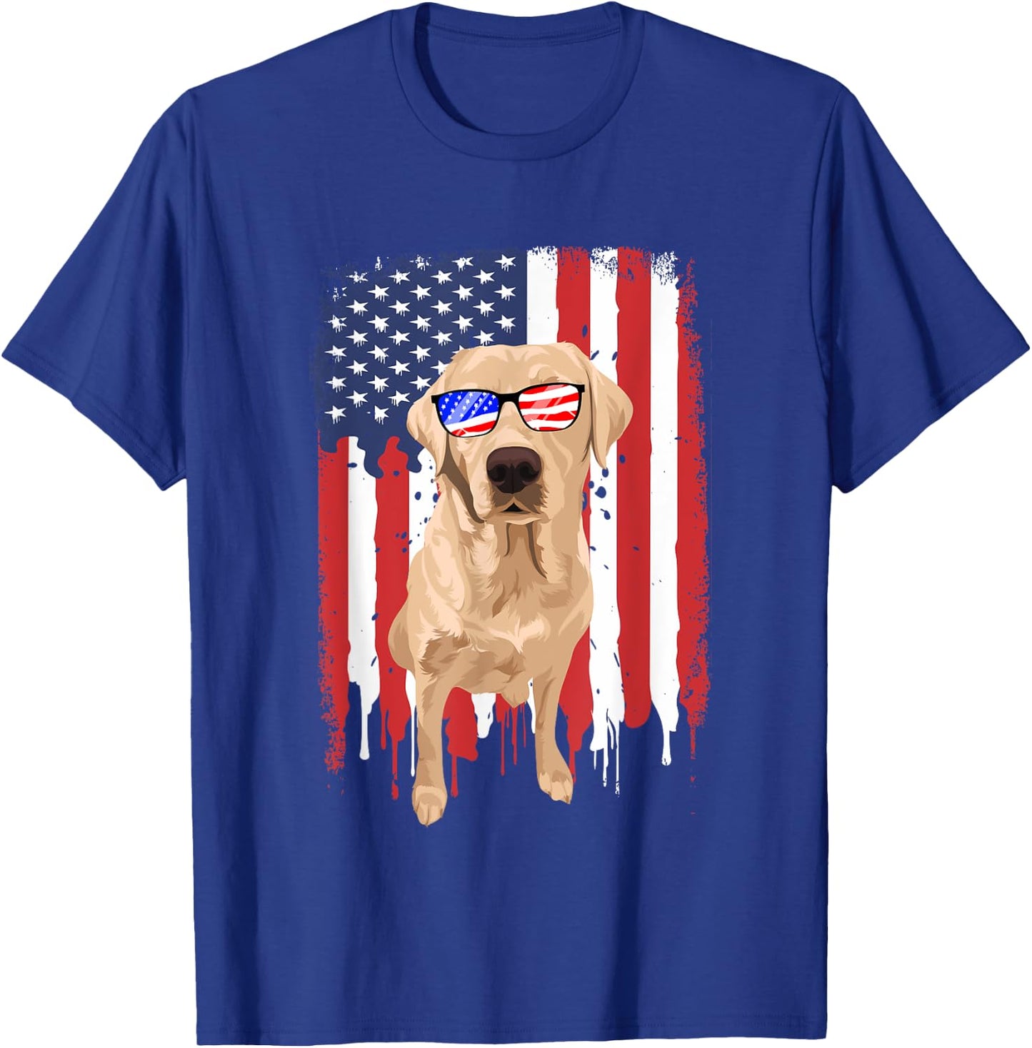 Labrador Retriever Shirt Independence Day 4th July USA Flag T-Shirt - T-Shirt | Royal