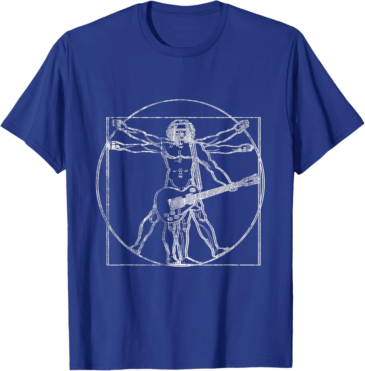 Da Vinci Guitar Guitarist Musical Instrument Music T-Shirt - T-Shirt | Royal