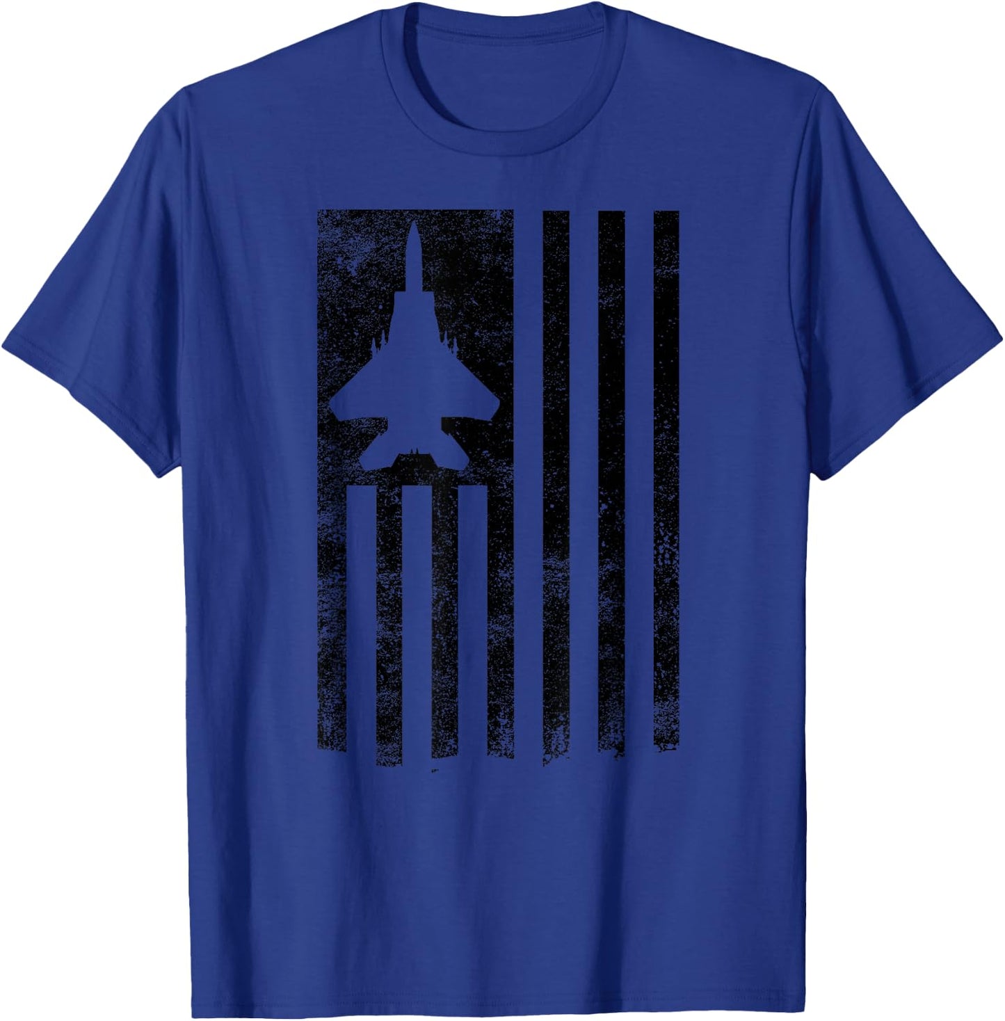 F-15 USA Flag Eagle Fighter Jet for USAF Pilot or Crew T-Shirt - T-Shirt | Royal