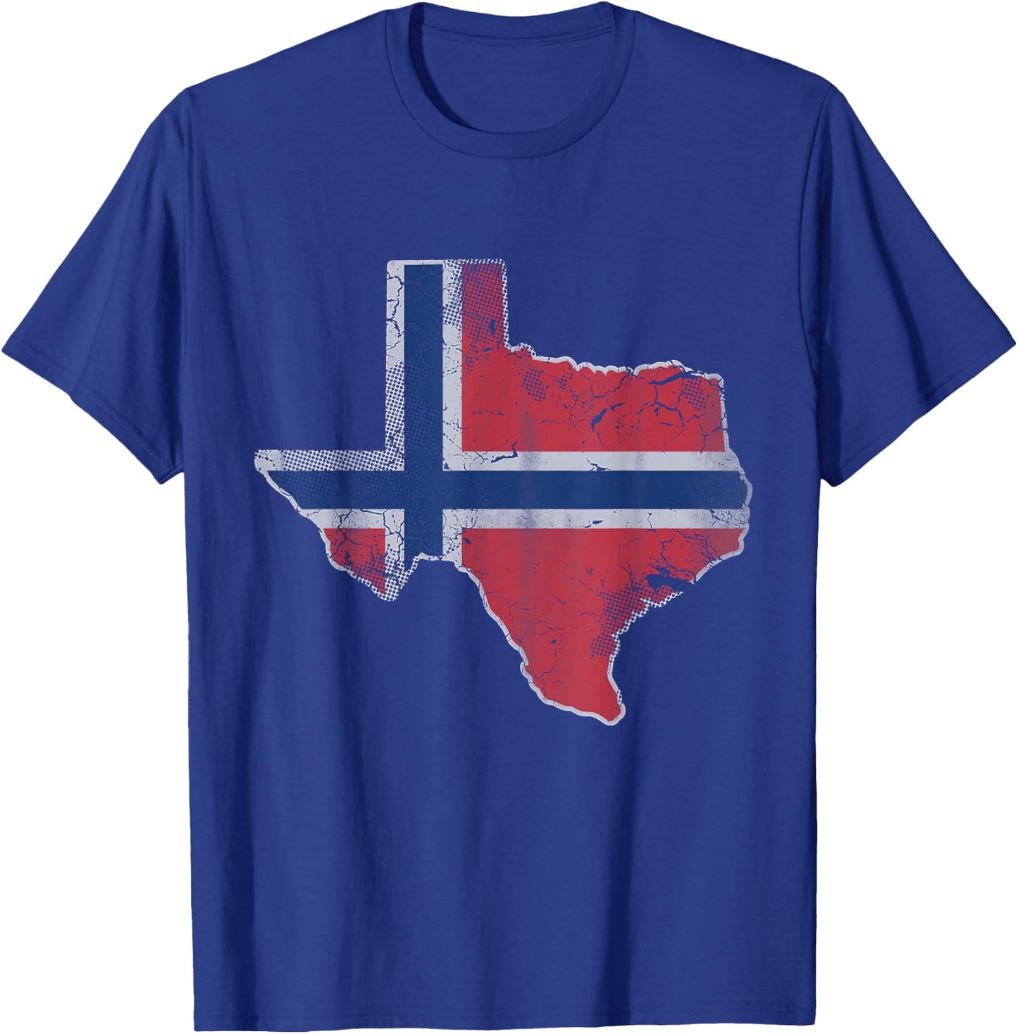 Texas Norwegian Flag Norge Norway Men Women Kids T-Shirt - T-Shirt | Royal