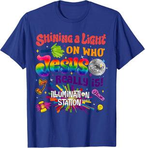 Shining A Light On Who Jesus Really is Illumination Station T-Shirt - T-Shirt | Royal