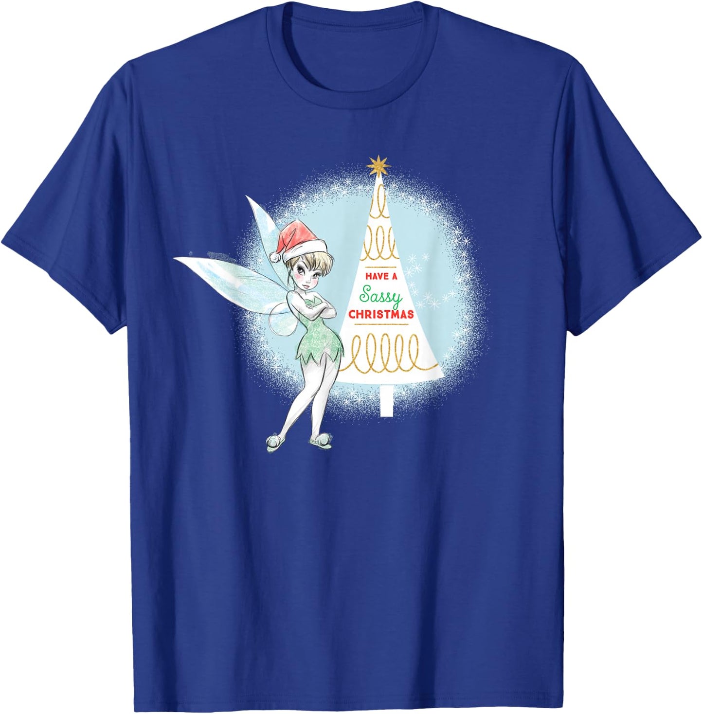 Disney Tinker Bell Sassy Christmas Holiday T-Shirt - T-Shirt | Royal