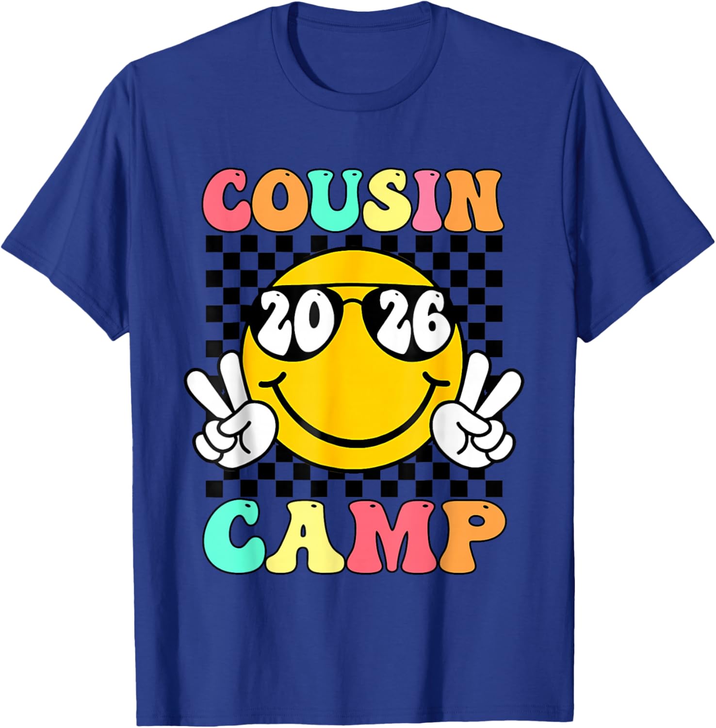 Cousin Camp 2026 Cute Summer Vacation Camping Crew T-Shirt - T-Shirt | Royal