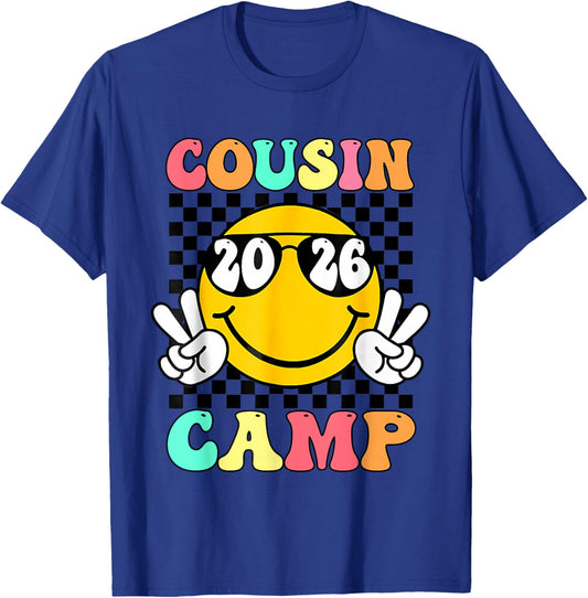 Cousin Camp 2026 Cute Summer Vacation Camping Crew T-Shirt - T-Shirt | Royal