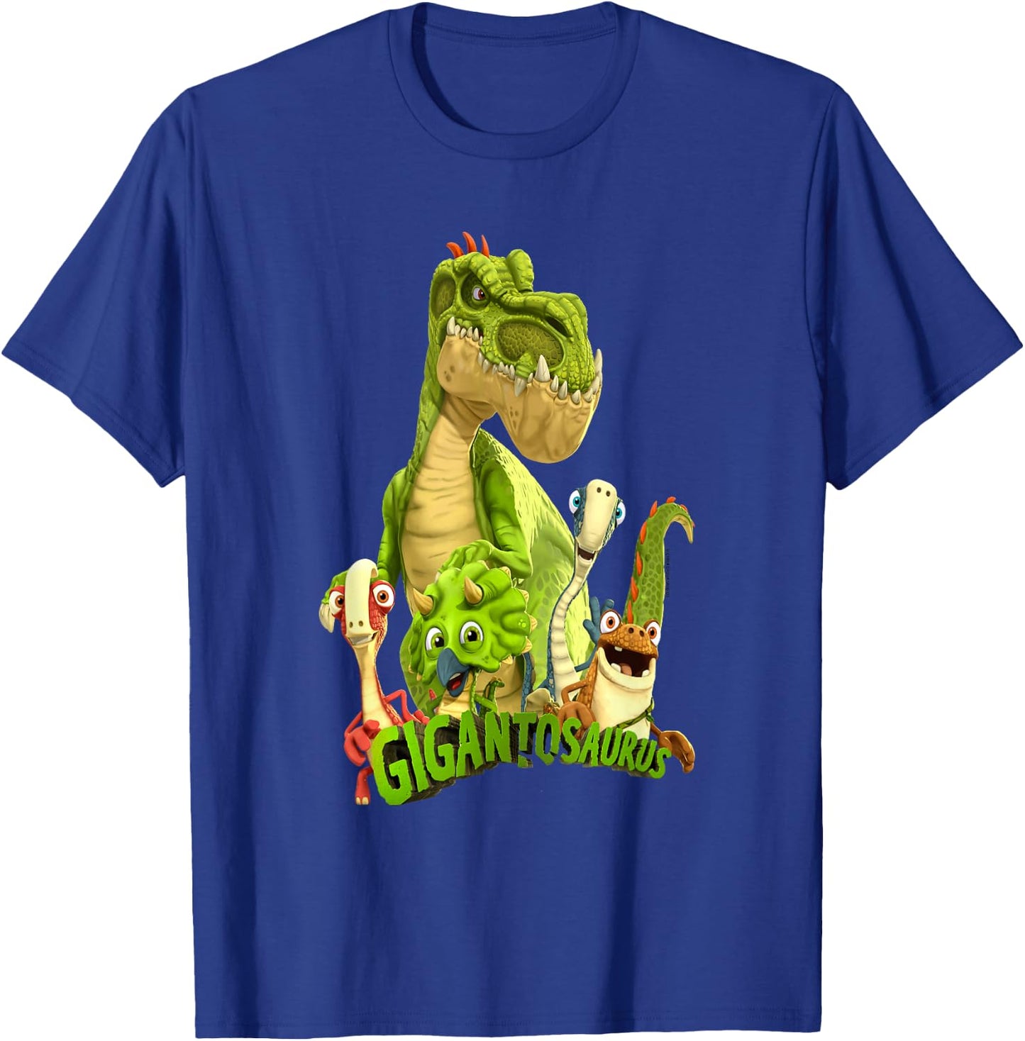 Gigantosaurus Logo with Giganto & The 4 Kid Dinos T-Shirt - T-Shirt | Royal