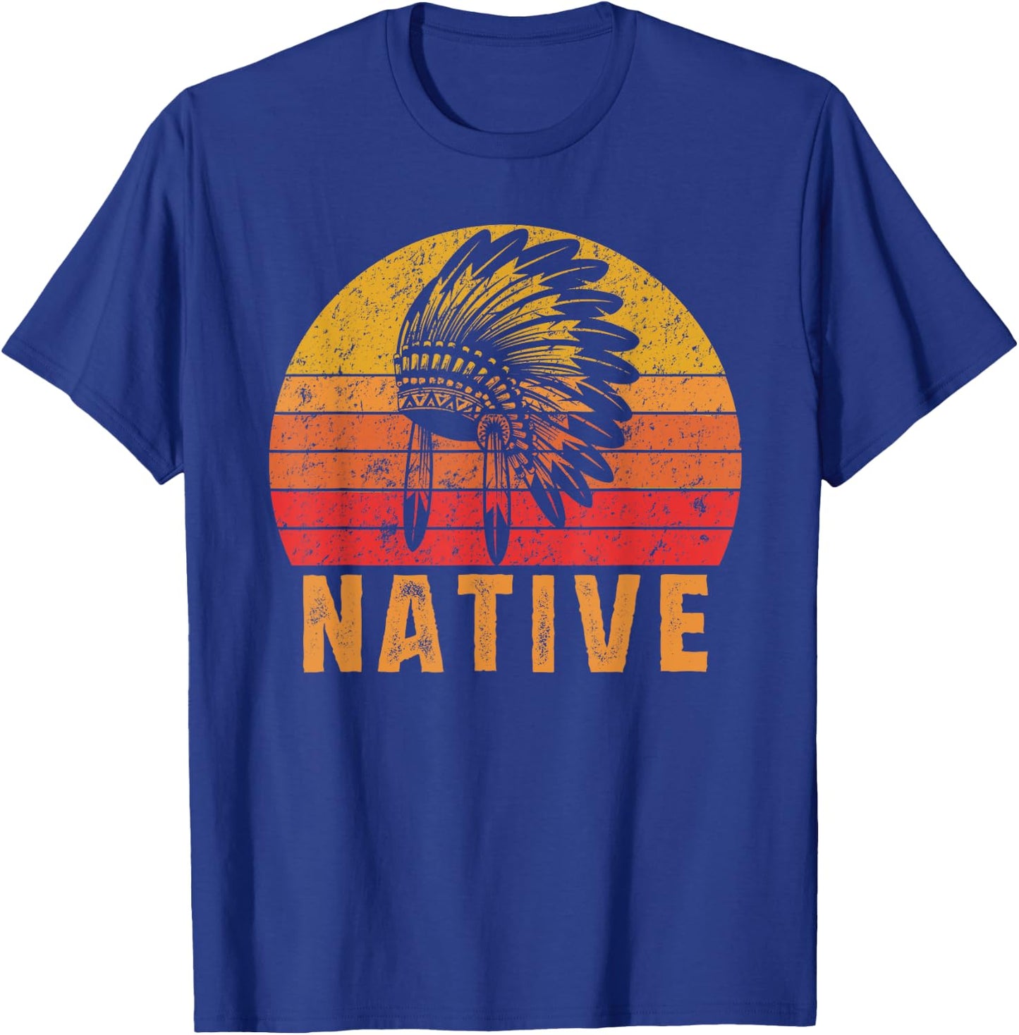 Native American Pride Vintage Native Indian T-Shirt - T-Shirt | Royal