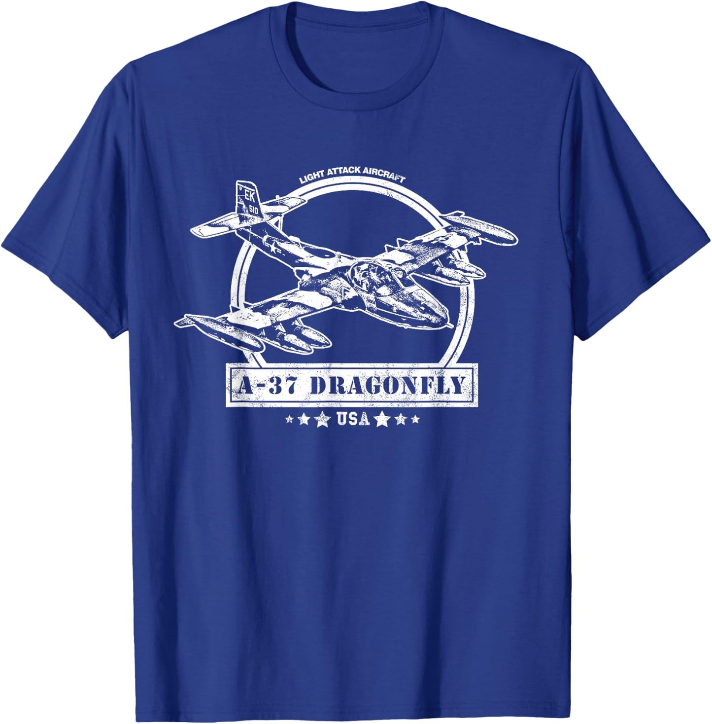 Military Vehicles & Gifts A-37 Dragonfly Aircraft T-Shirt - T-Shirt | Royal