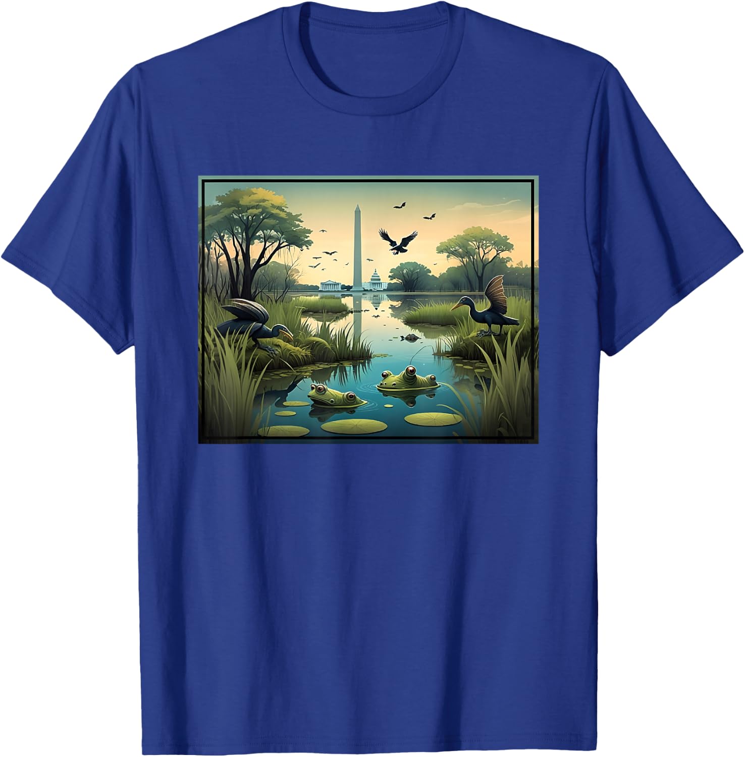 US Capitol Swamp - Drain the Washington DC Swampland T-Shirt - T-Shirt | Royal