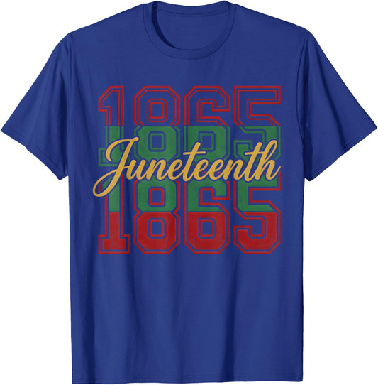Juneteenth 1865 African American Freedom Day Men Women T-Shirt - T-Shirt | Royal