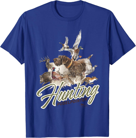 Pudelpointer Hunting Dog Men Women Girls Kids T-Shirt - T-Shirt | Royal