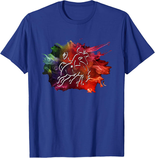 Modern Western Bucking Horse T-Shirt - T-Shirt | Royal