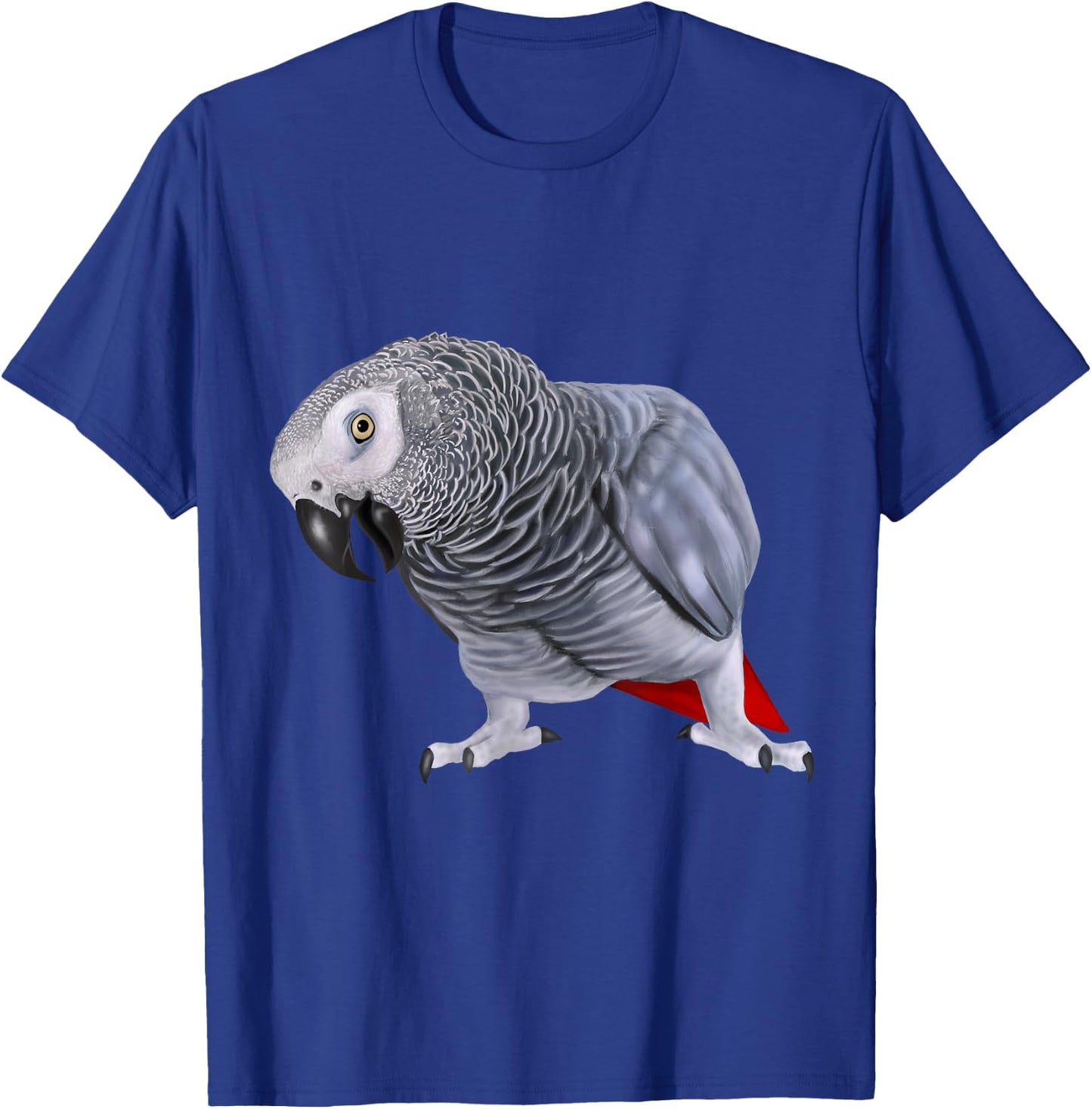 African Grey Parrot Bird T-Shirt - T-Shirt | Royal