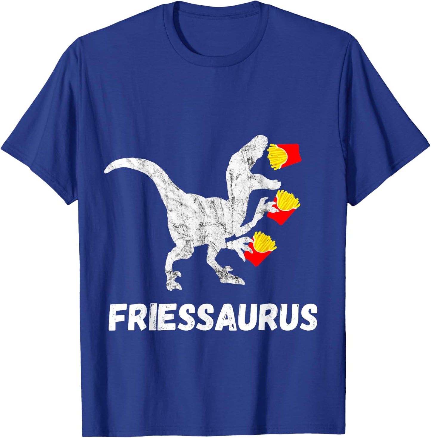 French Fries Saurus Potato Fry Dinosaur Fastfood T Rex T-Shirt - T-Shirt | Royal