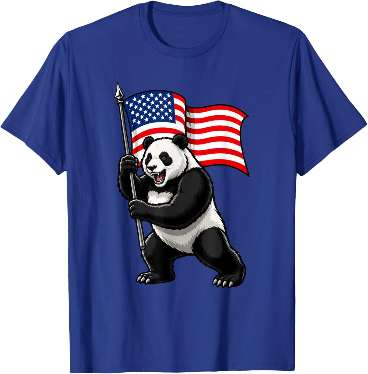 American Flag Panda Bear 4th of July T-Shirt - T-Shirt | Royal