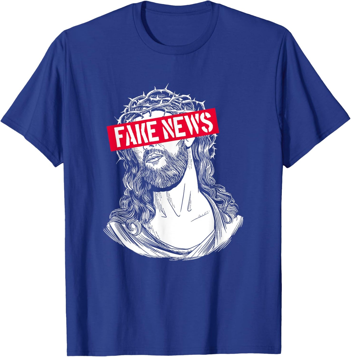 Blackcraft Anti-Christian Fake News Funny Jesus Atheist T-Shirt - T-Shirt | Royal