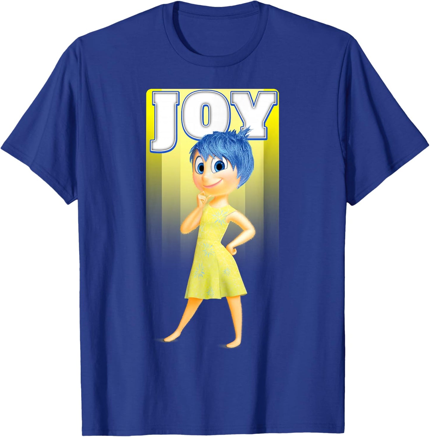 Disney Pixar Inside Out Joy Sunny Retro Portrait Logo T-Shirt - T-Shirt | Royal