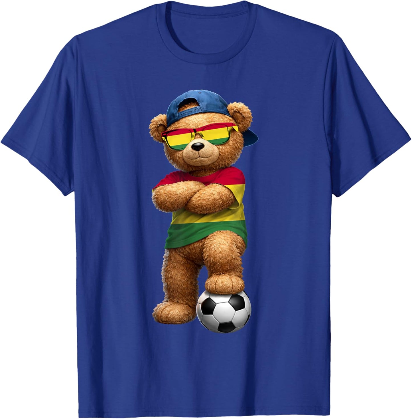 Bolivian Flag Teddy Player Sports Outfit for Bolivia T-Shirt - T-Shirt | Royal