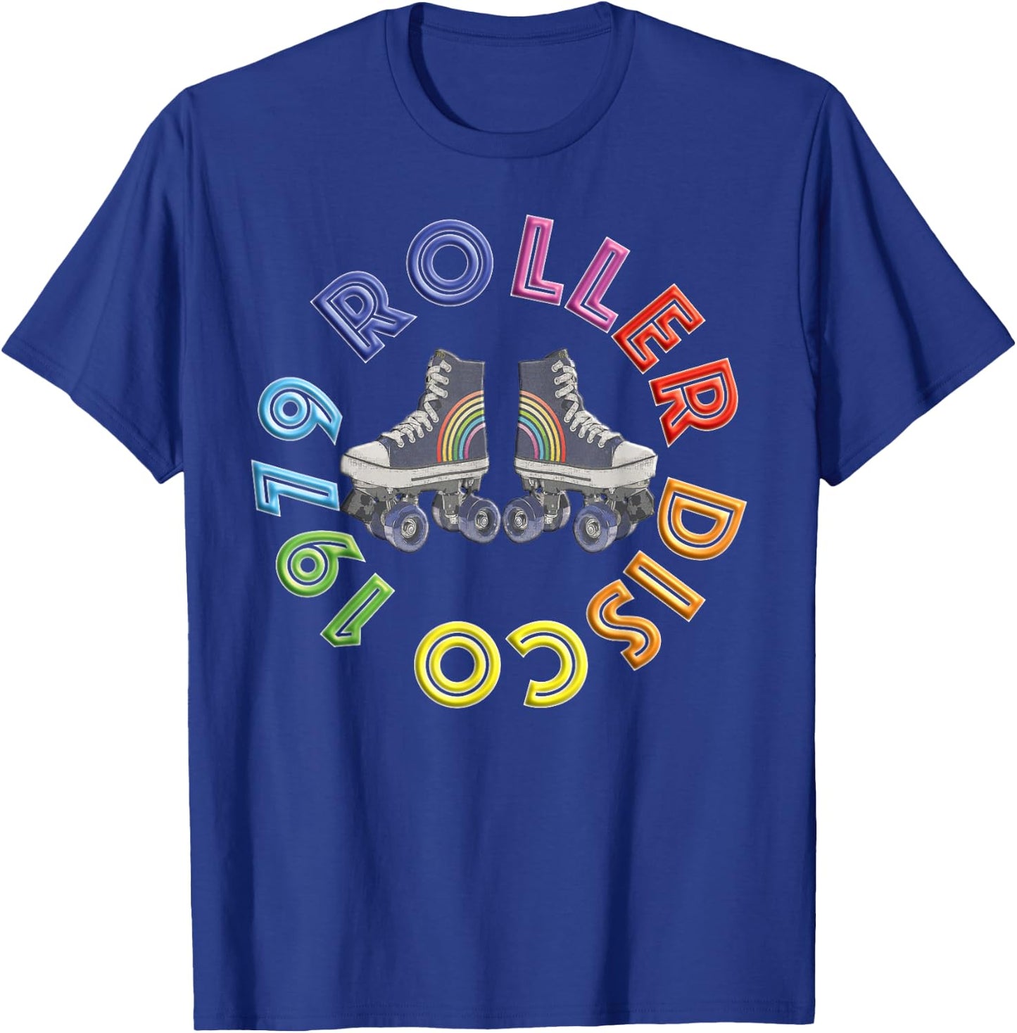 Roller Disco 1979 Skating Rink Vintage Retro Fun T-Shirt - T-Shirt | Royal