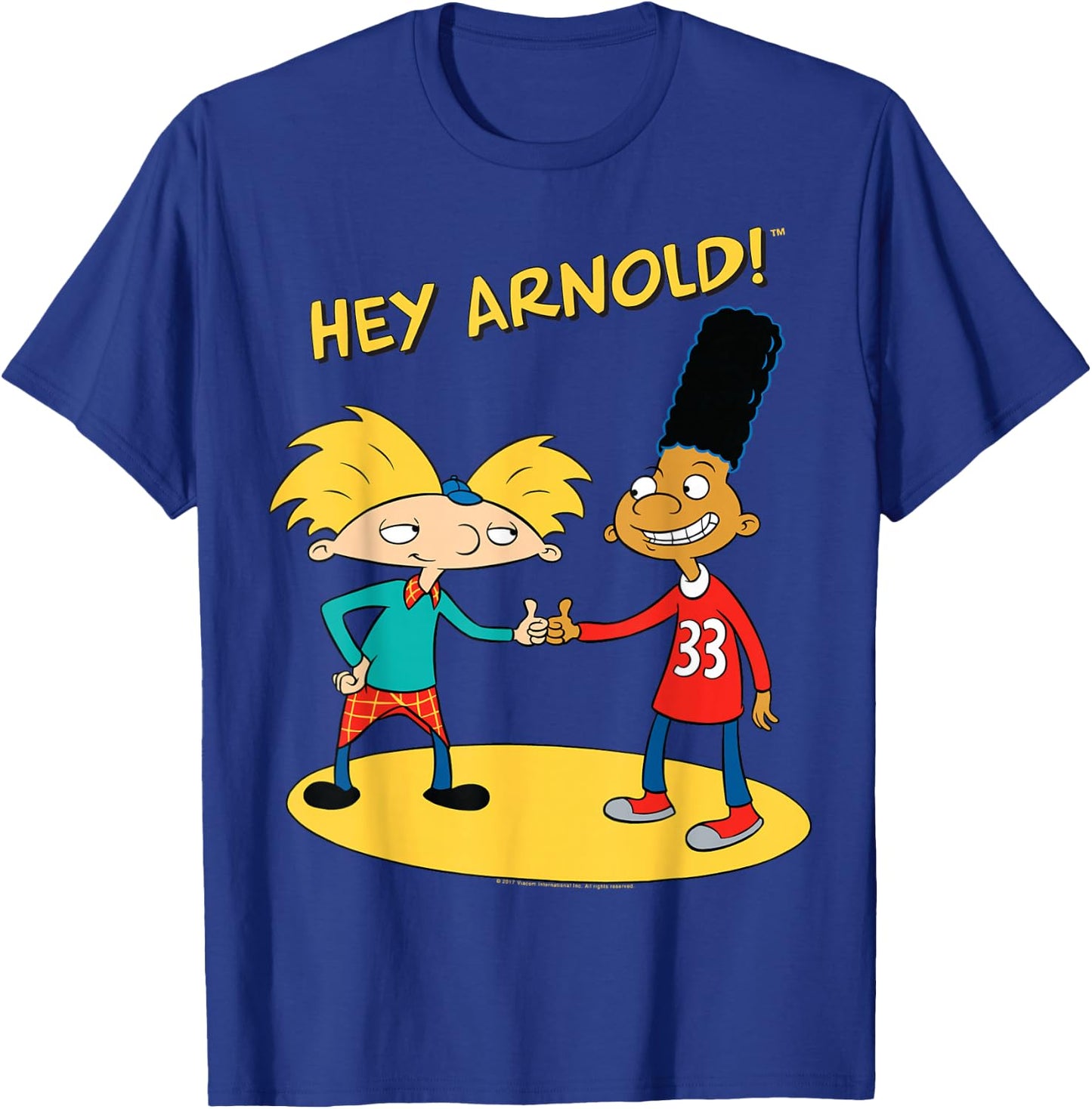 Hey Arnold Characters Handshake T-Shirt - T-Shirt | Royal