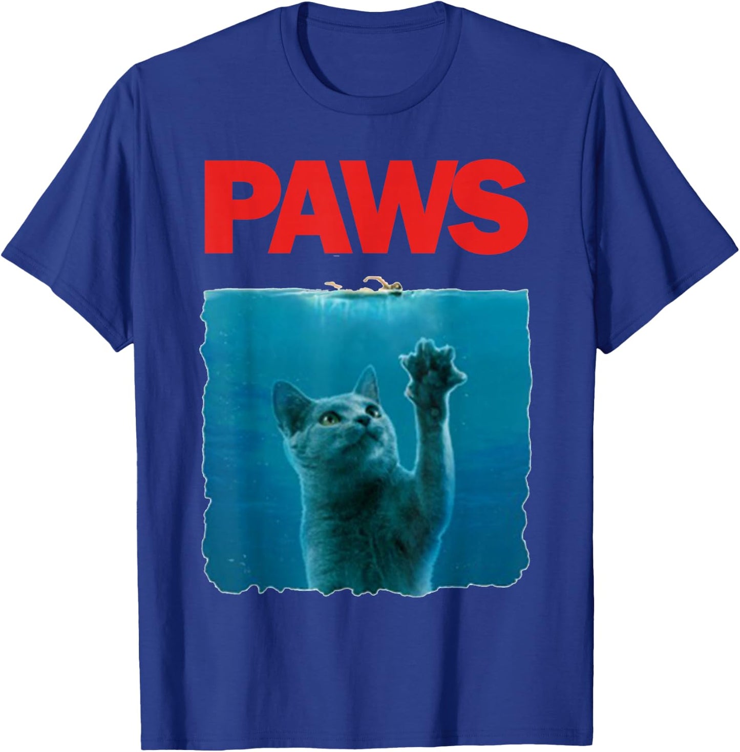 Paws Kitten Meow Parody Funny Cat Lover Gifts T-Shirt - T-Shirt | Royal