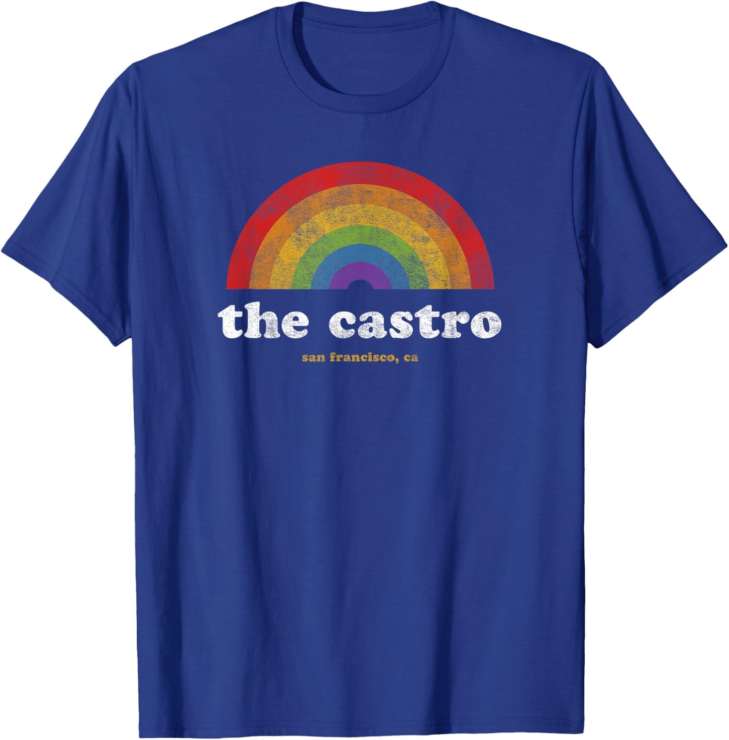 Gay Pride Shirt Castro San Francisco California Retro T-Shirt - T-Shirt | Royal