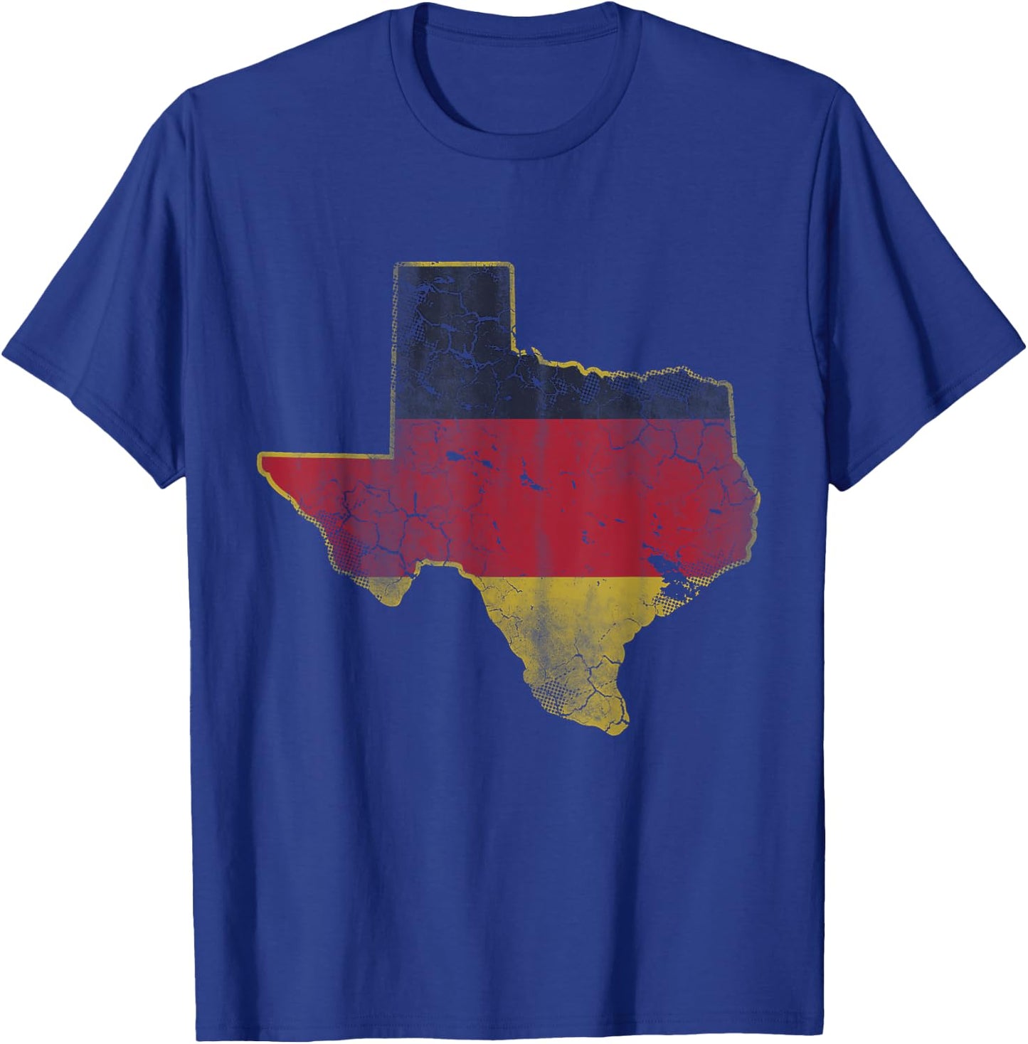 Texas German American Flag Texan Germany Deutschland T-Shirt - T-Shirt | Royal