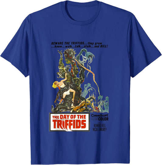 The Day of the Triffids, Sci-fi horror monster movie poster T-Shirt - T-Shirt | Royal