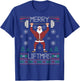 Merry Liftmas Ugly Christmas Sweater Santa Claus Gym Workout T-Shirt - T-Shirt | Royal