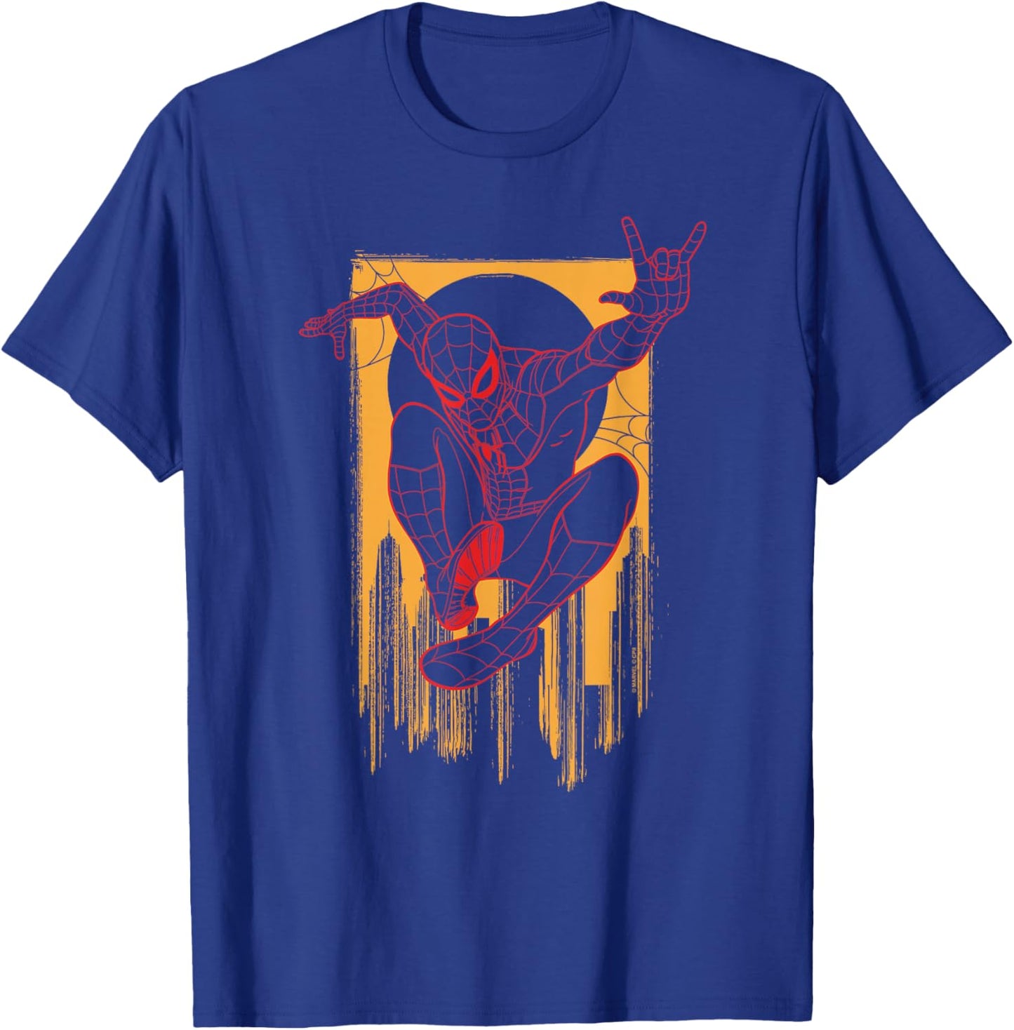 Marvel Spider-Man: New Day Spidey Drip Line Art Poster T-Shirt - T-Shirt | Royal