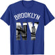 Vintage Brooklyn New York Skyline Shirt T-Shirt - T-Shirt | Royal
