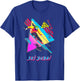 Ski Dubai Retro Style Colorful Skiing Skier Adventure T-Shirt - T-Shirt | Royal
