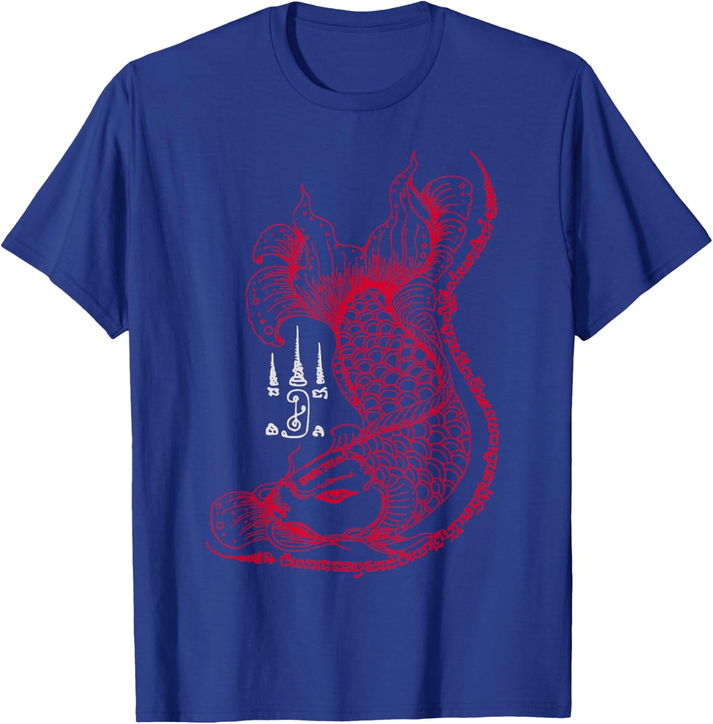 Thailand Dragon Fish Spiritual Sak Yant Thai Tattoo T-Shirt - T-Shirt | Royal