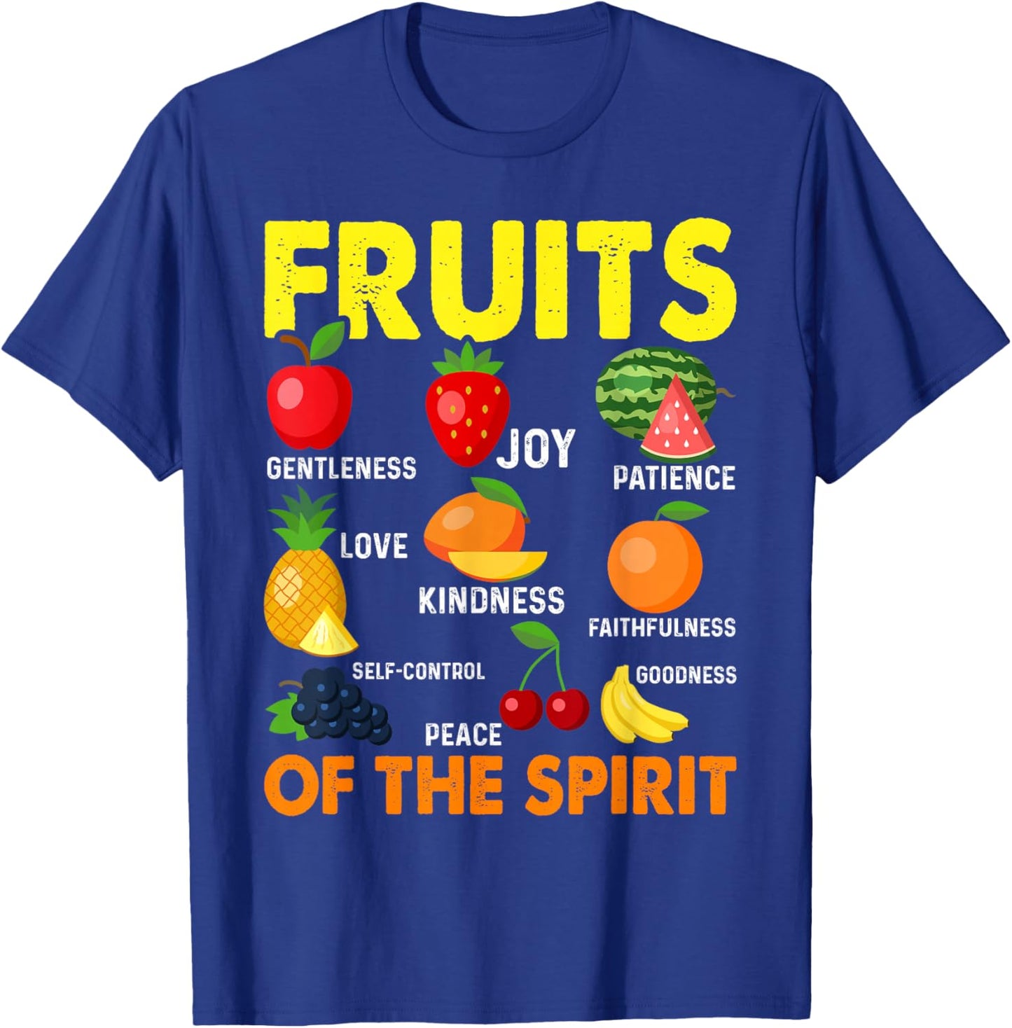 Fruit Of The Spirit Fruit Colorful Summer Vacation T-Shirt - T-Shirt | Royal
