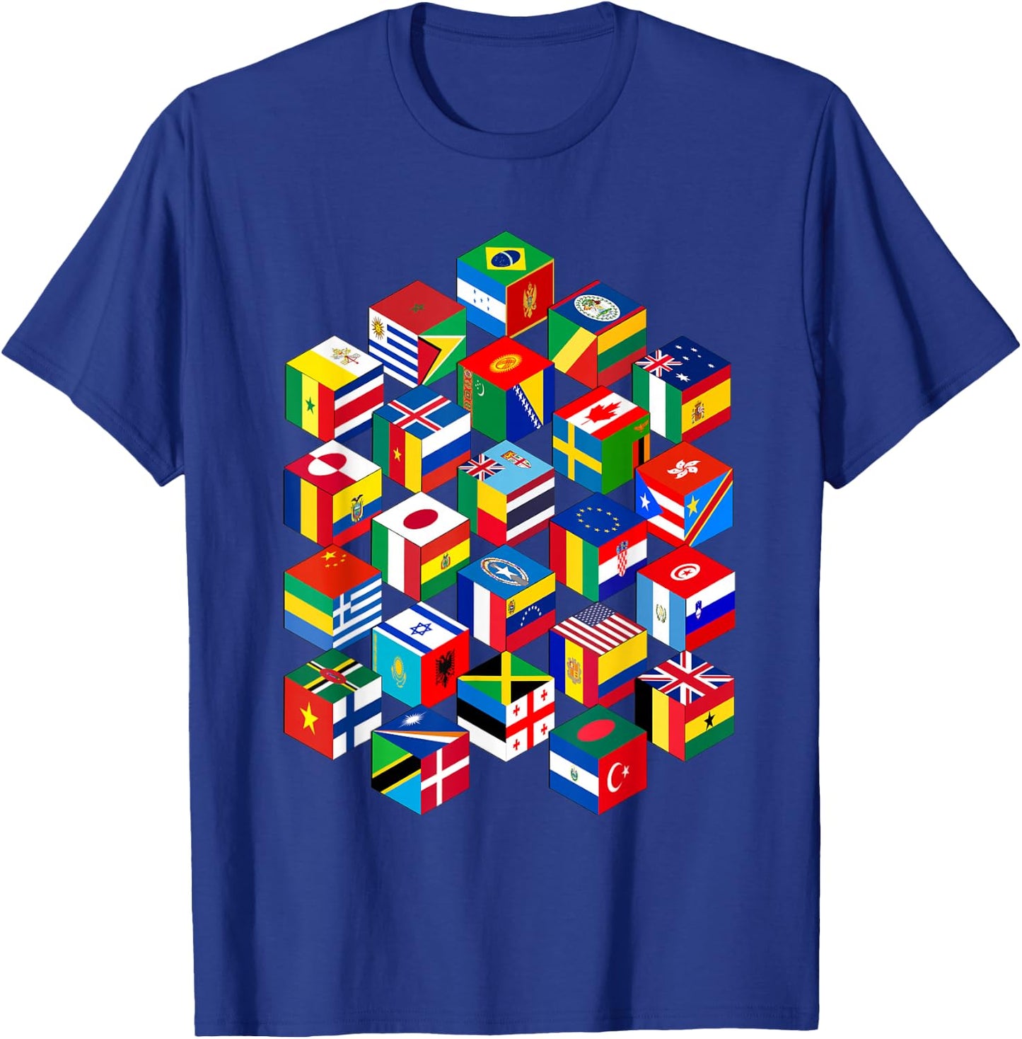 Flags of The World, International T-Shirt - T-Shirt | Royal