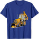 Backhoe Excavator Construction Vehicle Heavy Equipment T-Shirt - T-Shirt | Royal
