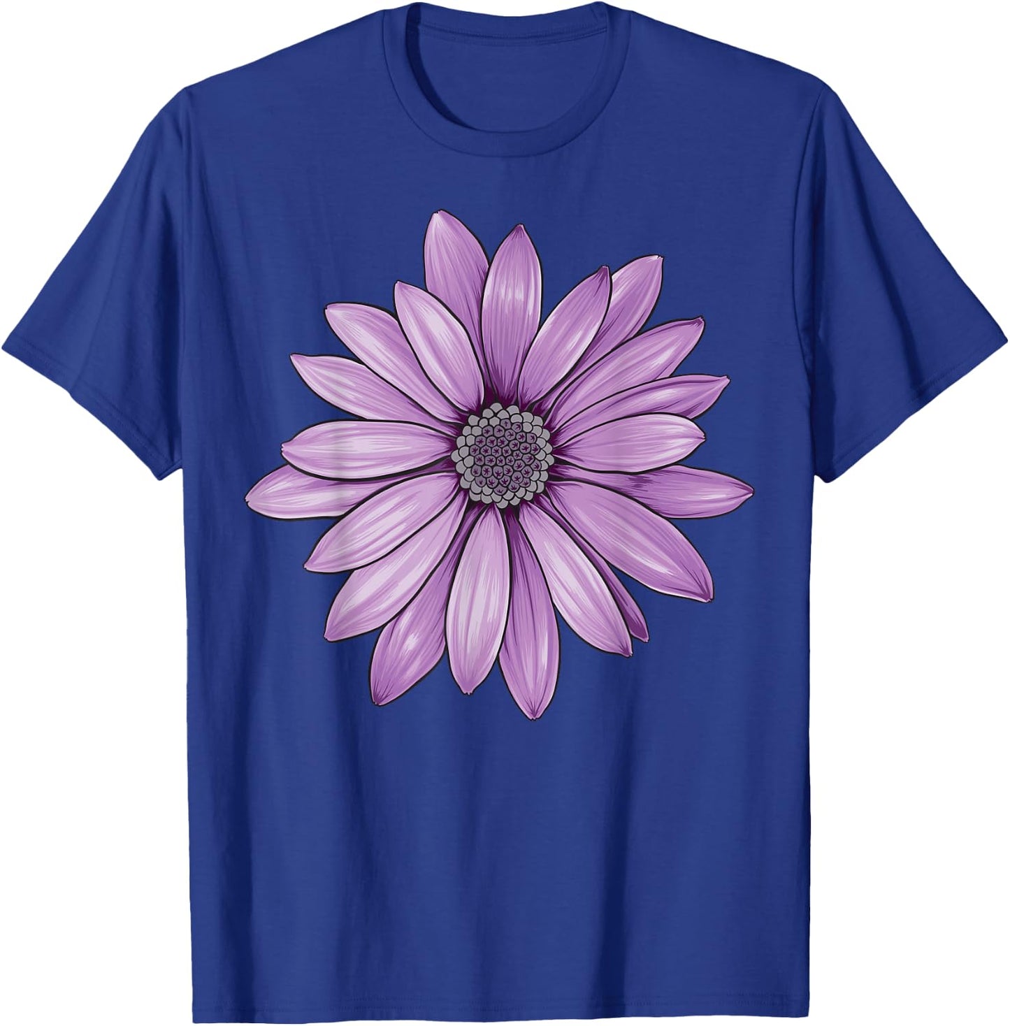 Purple Daisy Flower T-Shirt - T-Shirt | Royal